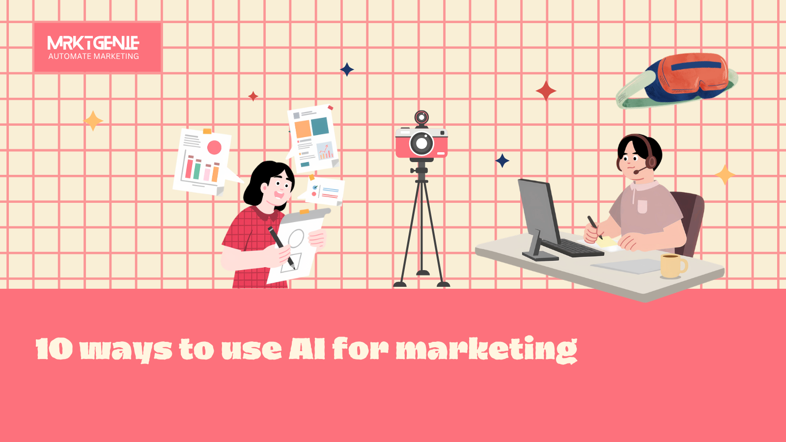 10 ways to use AI for marketing hero image