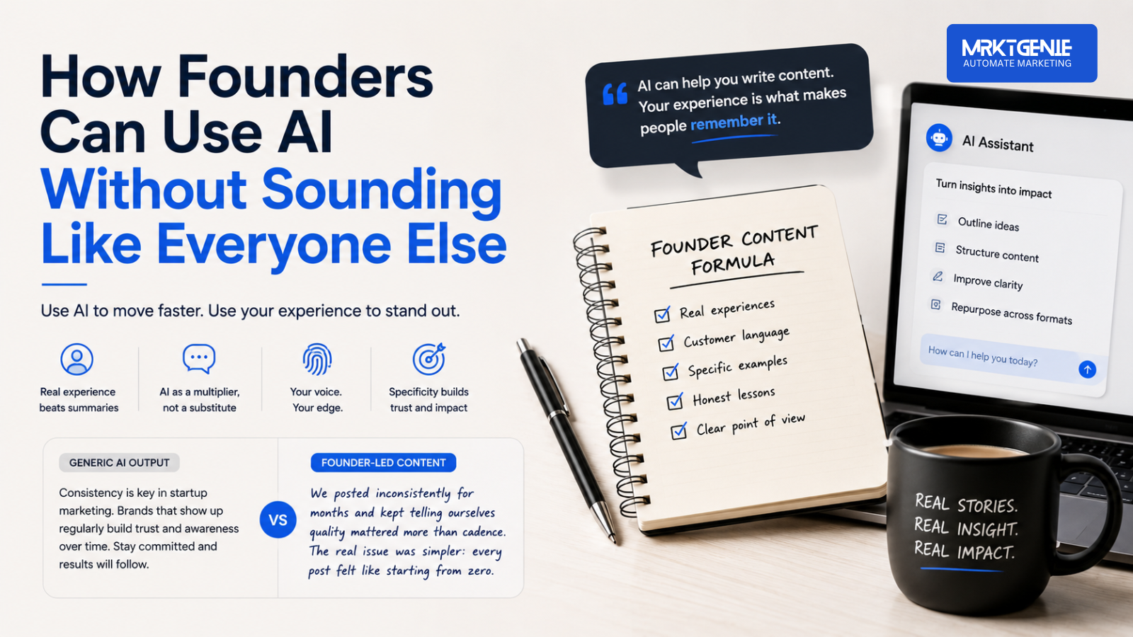 How Founders Can Use AI Without Sounding Like Everyone Else hero image