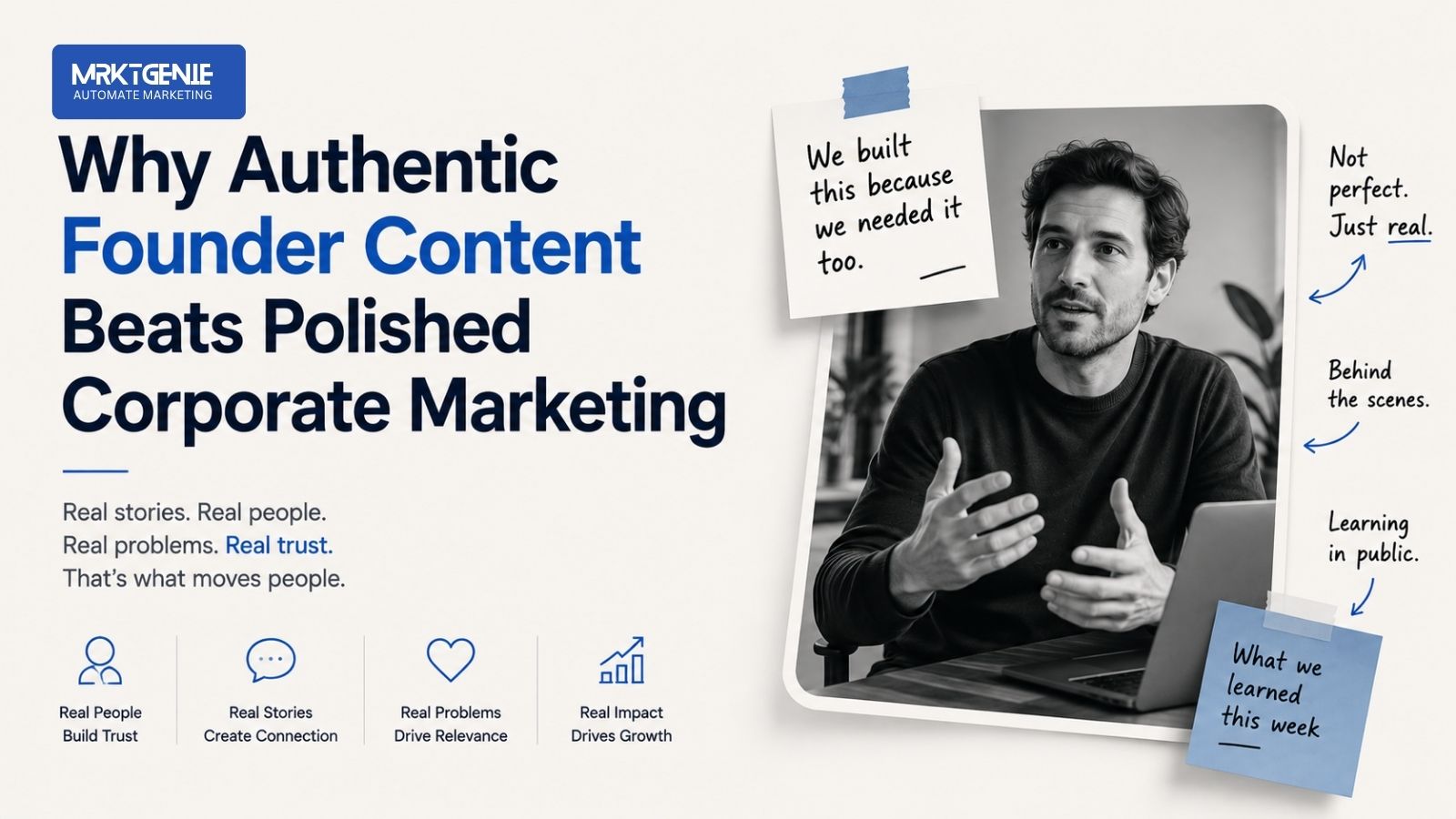 Why Authentic Founder Content Beats Polished Corporate Marketing hero image